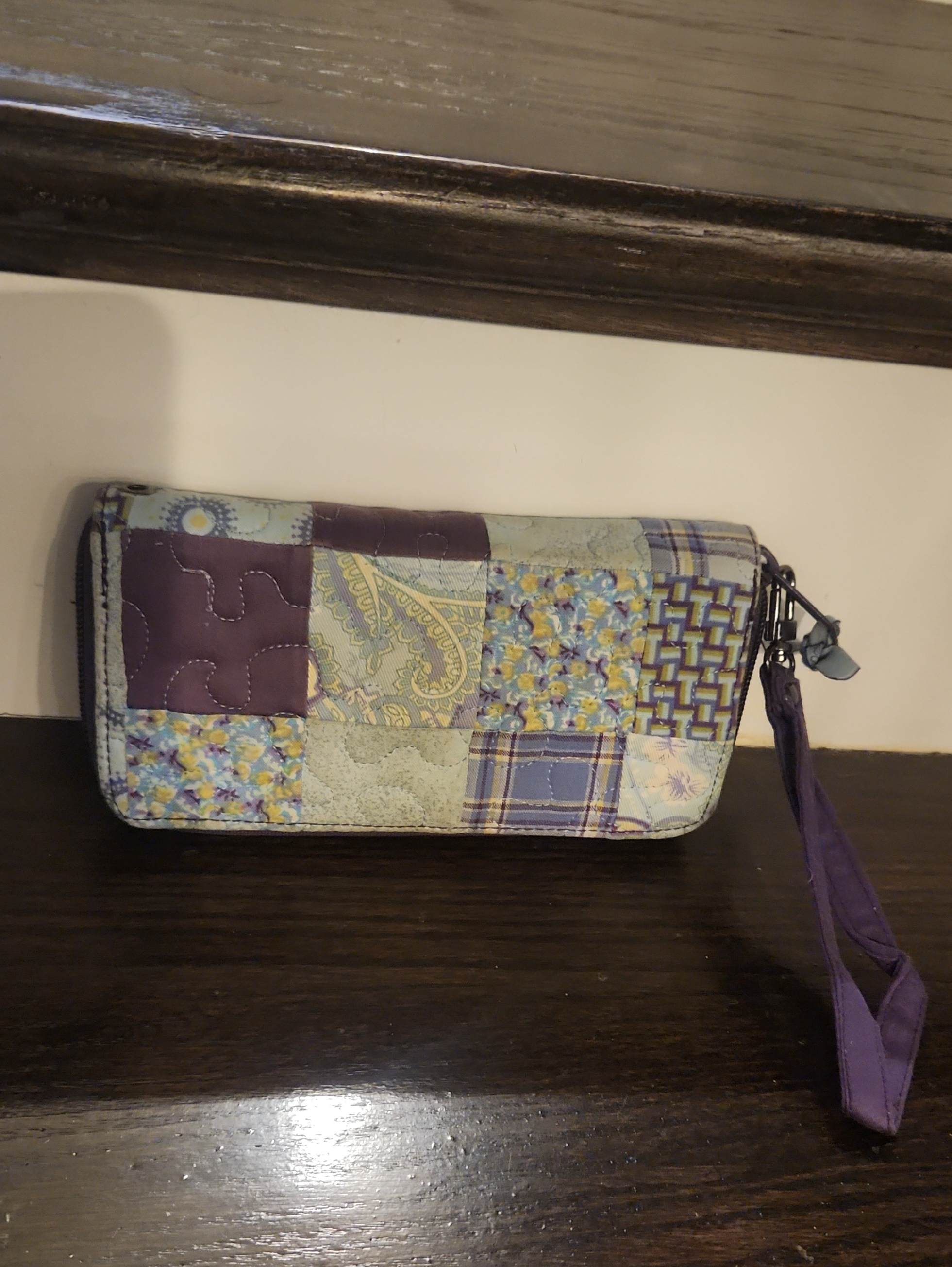Donna Sharp Patchwork Quilted Clutch Snap Wallet